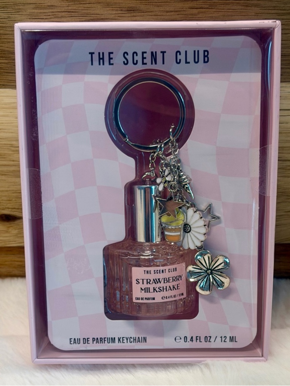 Scent Club Strawberry Milkshake Bag Charm Mini Roller Viral Keychain 12mL